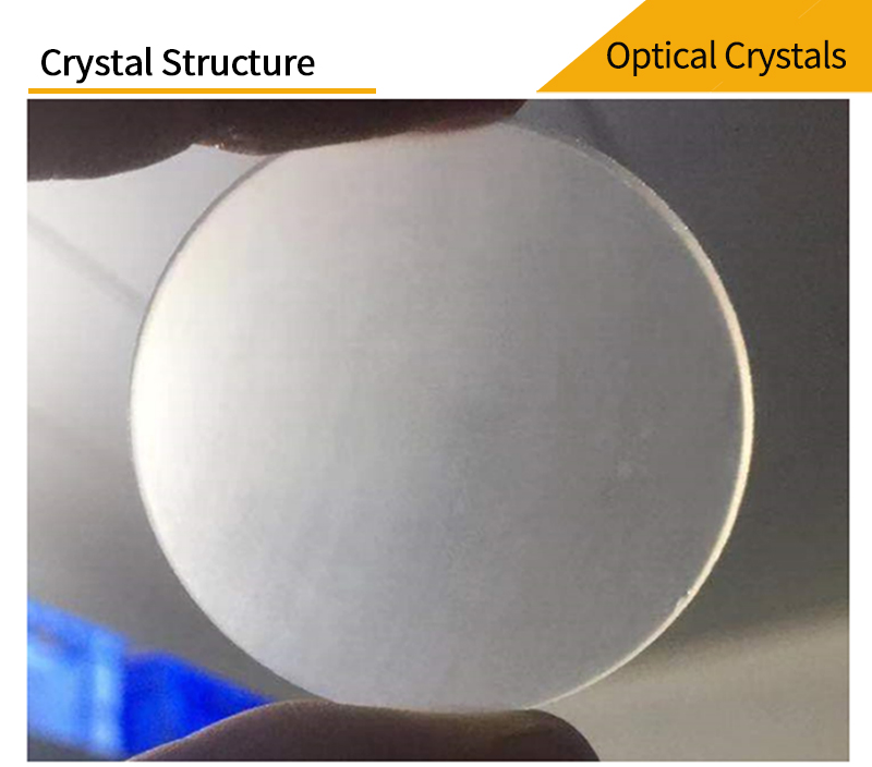 Pictures of monocrystalline of materials used in lithium fluoride plano-concave lenses