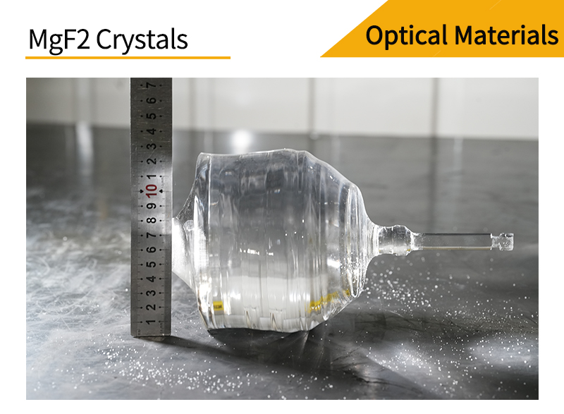 Crystal materials for magnesium fluoride double-convex lenses